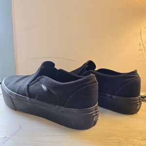 Vans Women's Black Slip-On Sneakers